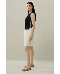 Lilysilk Women's Toscana Pointelle Embroidered Vest