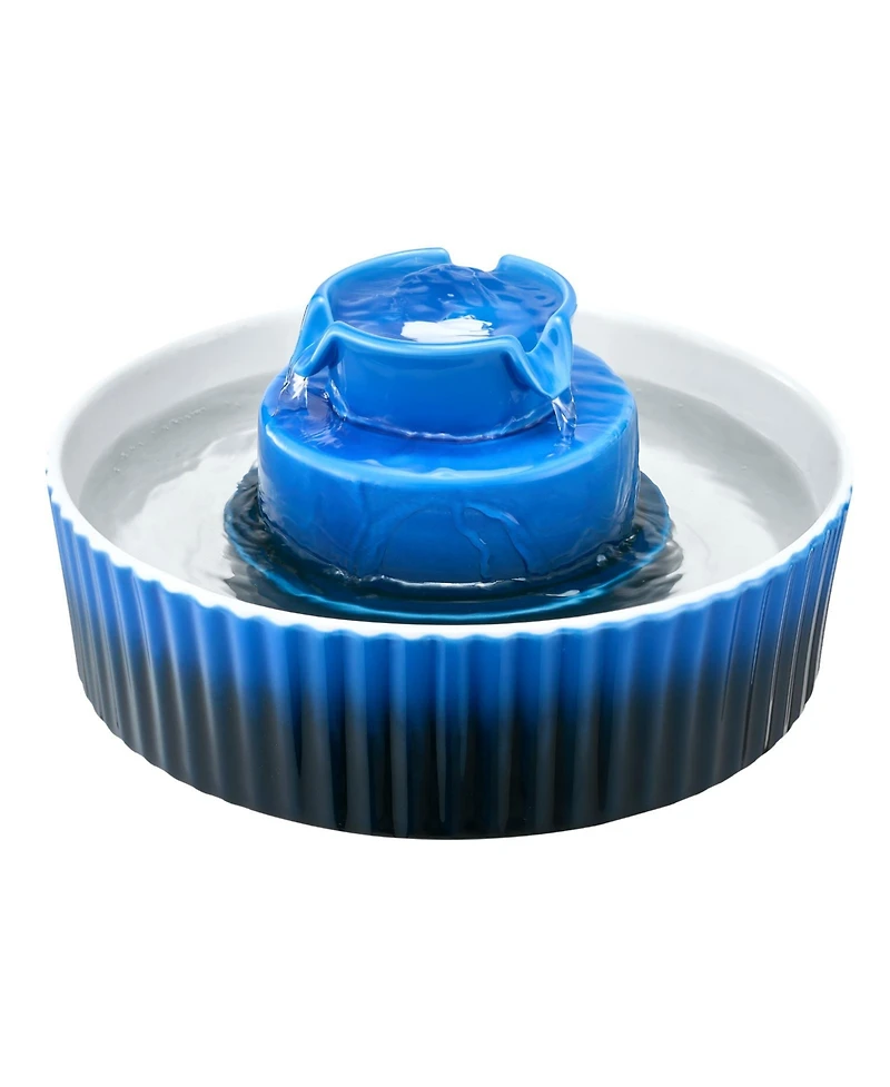 Zeus and Ruta Ceramic Cat Water Fountain 2.1L Cupcake Pet Drinking Fountain For Cats and Dogs