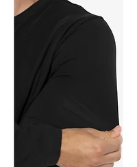 X-Ray Men's Soft Stretch Henley Neck Long Sleeve T-shirt