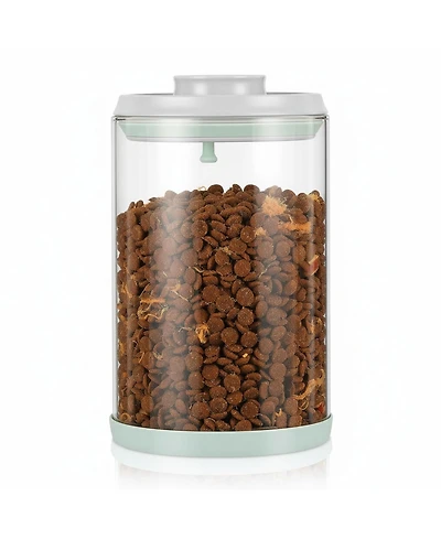 Aronkl Airtight Glass Jar for Pet Food Kibble Snacks Pantry Storage
