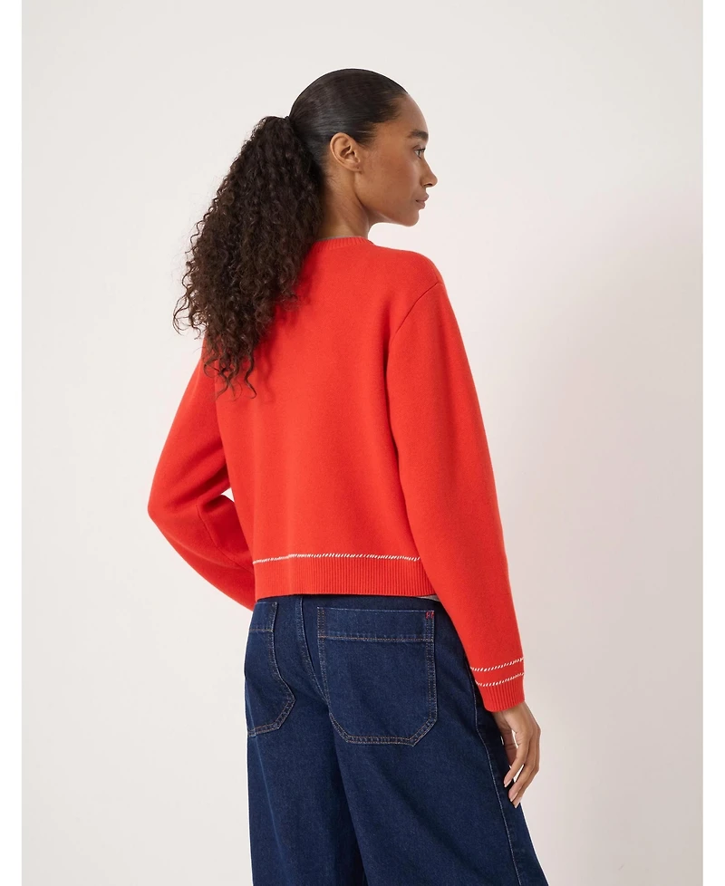 Hush Women's Wool-Blend Stitch Detail Cardigan