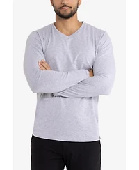 X-Ray Men's Soft Stretch V-Neck Long Sleeve T-shirt