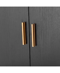 Aostirmotor 27.6" Hidden Cat Litter Box Enclosure Furniture with Metal Legs and Handle, Modern End Table, Fits Most Litter Boxes