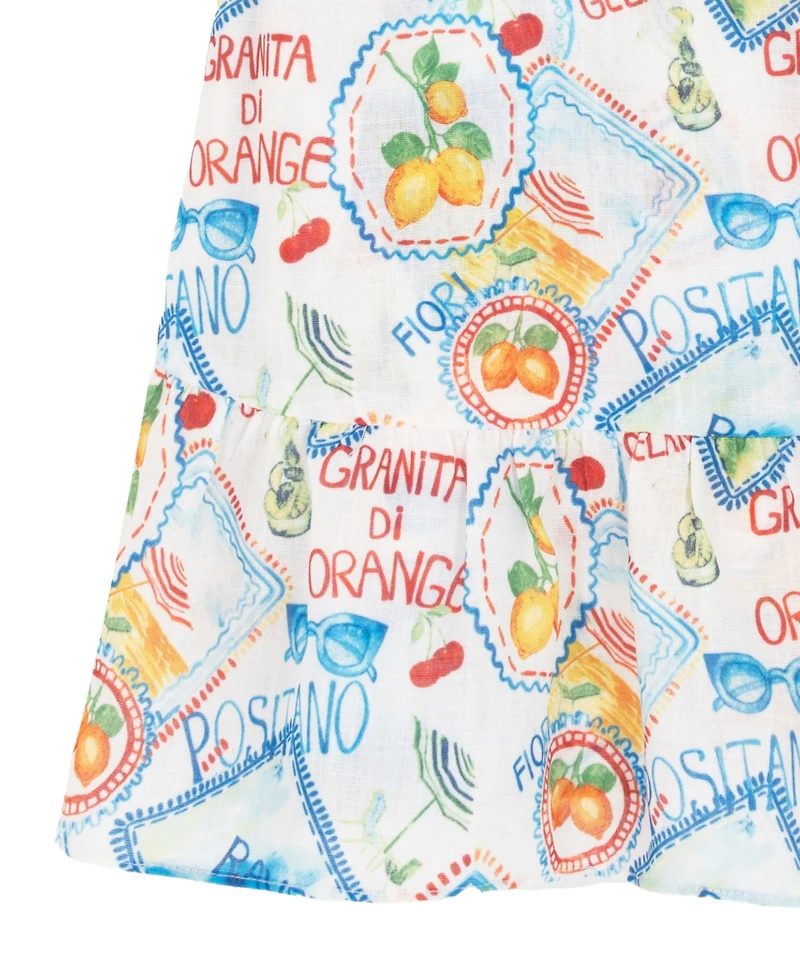 Rare Editions Girls' 7-16 Postcard Sleeveless Dress