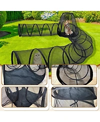 Zeus and Ruta Outdoor Cat Enclosure Portable Pet Tent Cage Free Playpen with Tunnel Playground for Cats Small Animals