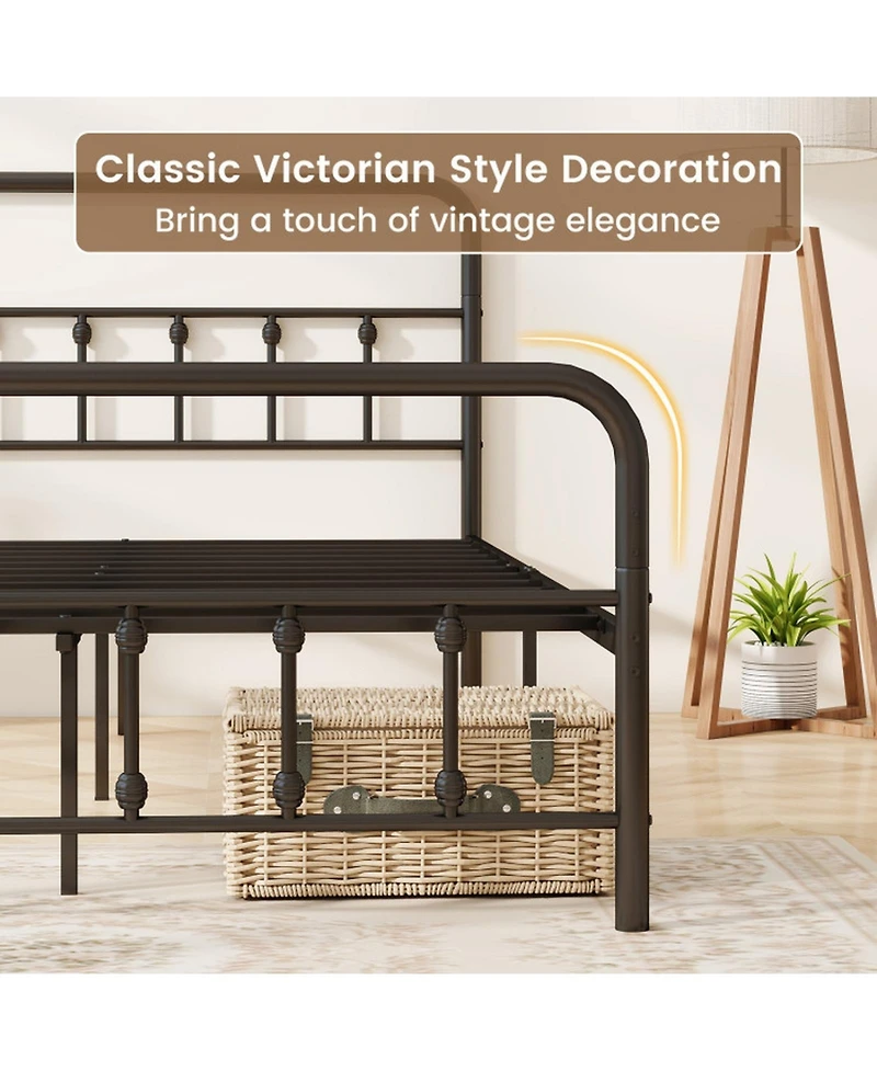 Gouun Full Metal Platform Bed Frame with Storage Drawers and Headboard