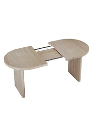 Clihome Modern Extendable Dining Table,Mid-century modern style home table,Suitable for dining rooms, kitchens, and living rooms
