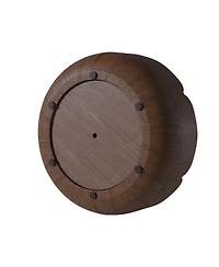 Clihome Outdoor Indoor Coffee Table, Modern Wood Grain Drum Center Table,Backyard, Living Room