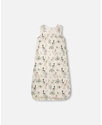 Deux par Baby Boys Cotton Jersey Muslin Sleep Sack Beige Zebra Print - Baby|Toddler