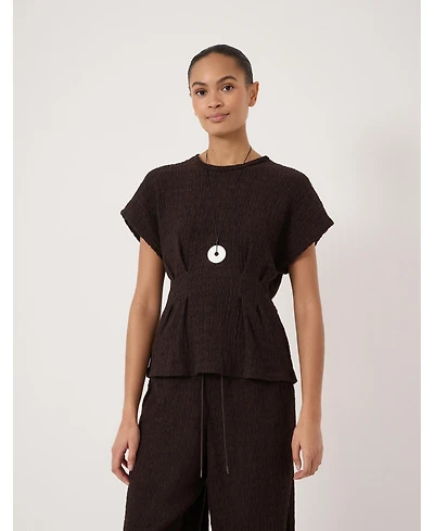 Hush Women's Keira Textured Pleat Release Jersey Top