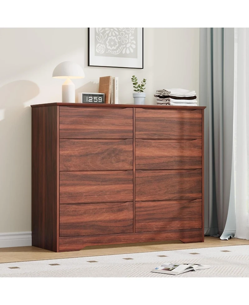 Gaomon Wooden Dresser with Drawers, Tall Modern Closet with Deep Storage, Large Chest of Drawers with Wide Top