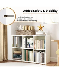 Gouun 6-Cube Freestanding Bookcase with Anti-Tipping Kits