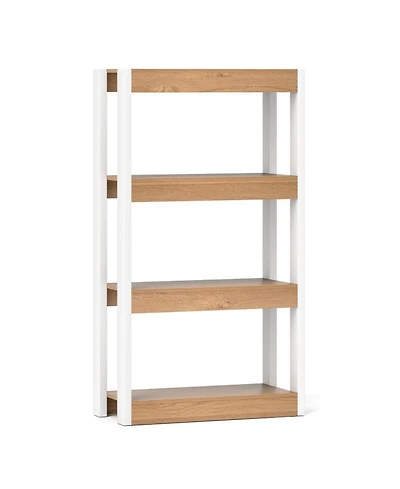 Gouun 4-Tier Wooden Bookcase with Dual Anti-Tipping Kits