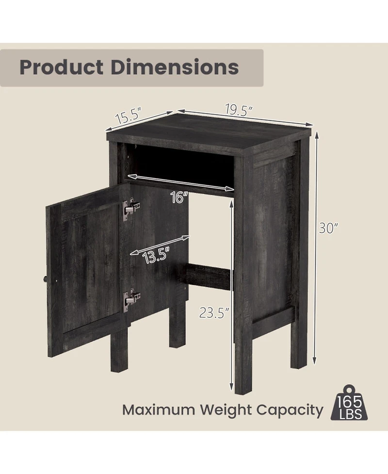 Gouun Robot Vacuum Storage Cabinet with Reversible Door