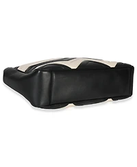 Pre-Owned Gucci Black White Matelasse Medium Gg Marmont Chain Tote