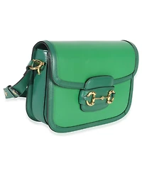 Pre-Owned Gucci Emerald Green Azalea Calfskin Horsebit 1955 Shoulder Bag