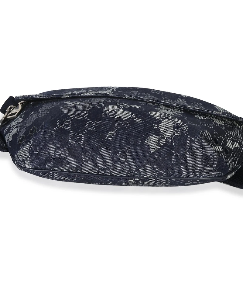 Pre-Owned Gucci Navy Gg Floral Canvas Belt Bag