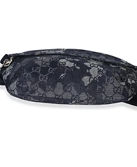 Pre-Owned Gucci Navy Gg Floral Canvas Belt Bag