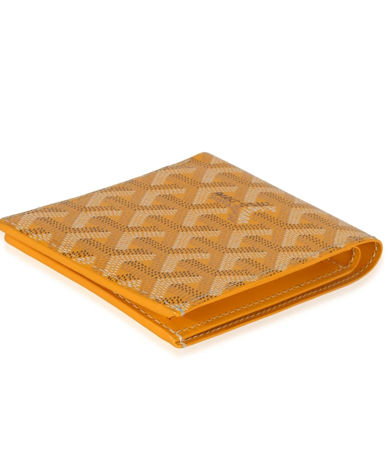 Pre-Owned Goyard Yellow Goyardine Canvas Victoire Wallet