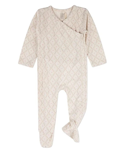 MeMoi Baby Girls Harlequin Heart All Over Print Footie