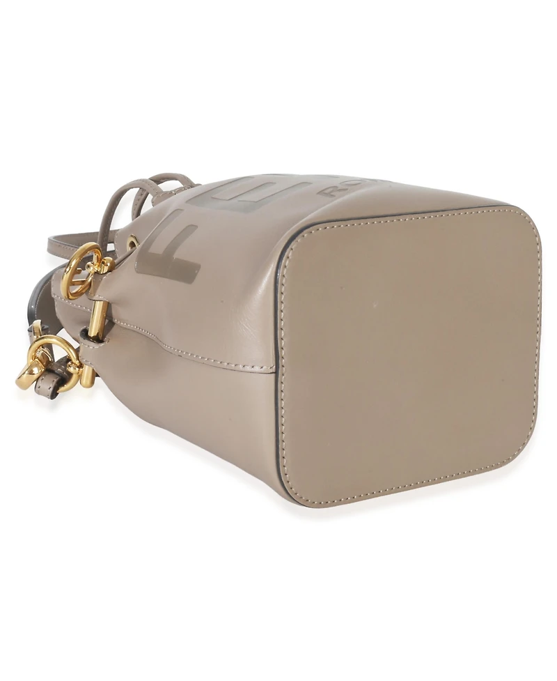 Pre-Owned Fendi Tortora Vitello Cruise F is Fendi Mini Mon Tresor Bucket Bag