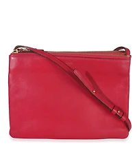 Pre-Owned Celine Fuschia Lambskin Large Trio Crossbody