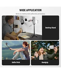 Neewer Selfie Stick with Detachable Bluetooth Remote Shutter, Lightweight Foldable Travel Tripod for iPhone, 360° Phone Holder Cold Shoe for YouT