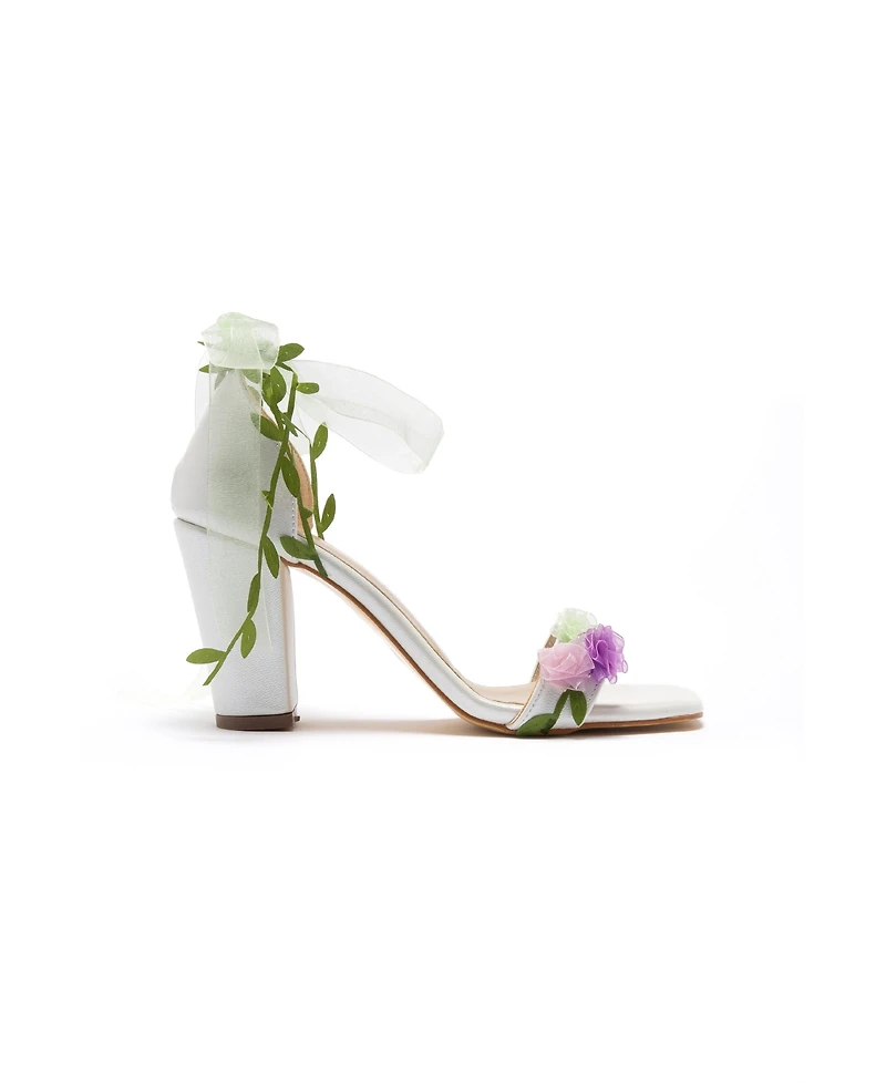 Forever & Always Shoes Women's Blosse Floral Bridal Heels