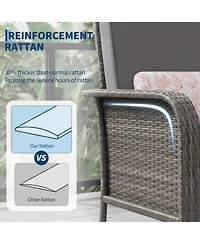 gaomon 2-Piece All-Weather Pe Wicker Patio Set with High Back Chairs and Cushions