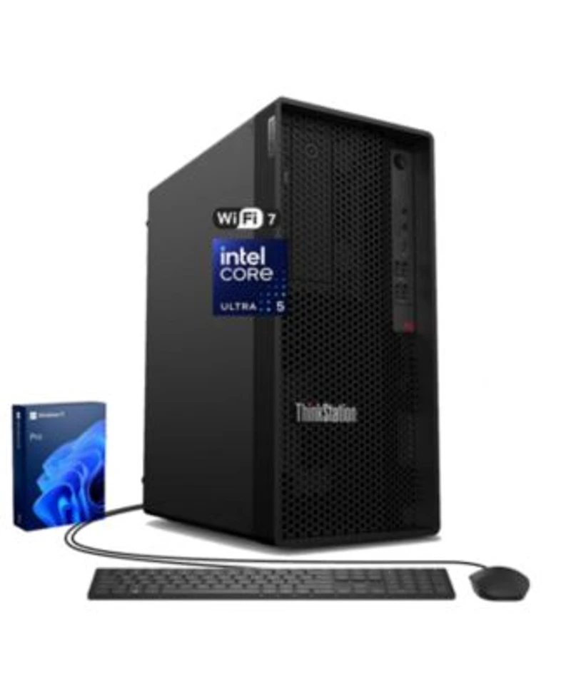 Lenovo Thinkstation P2 Gen 2 Business Workstation Desktop Intel Core Ultra 5 225 Intel Graphics Windows 11 Pro Black