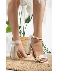 Forever and Always Shoes Women's Nikki Lace Bridal Sandals