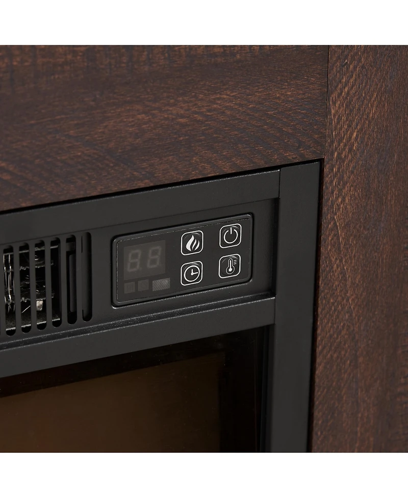 Rainsken Led Fireplace Tv Stand 58 Inch, Media Entertainment Center Compatible with 32-62" TVs, Living Room Console with Usb Charging Outlet