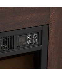 Rainsken Led Fireplace Tv Stand 58 Inch, Media Entertainment Center Compatible with 32-62" TVs, Living Room Console with Usb Charging Outlet