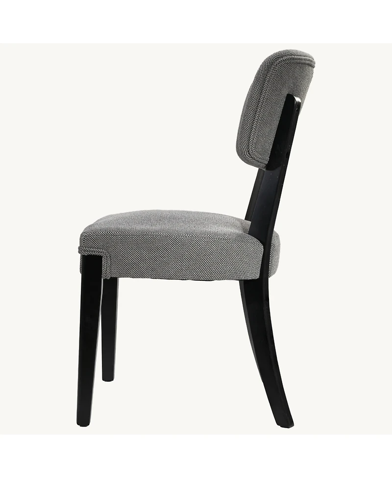 Rainsken Modern Dining Chairs Set of 2, Fabric Upholstered Kitchen Chairs with Solid Wood Legs for Dining Room, Living Room