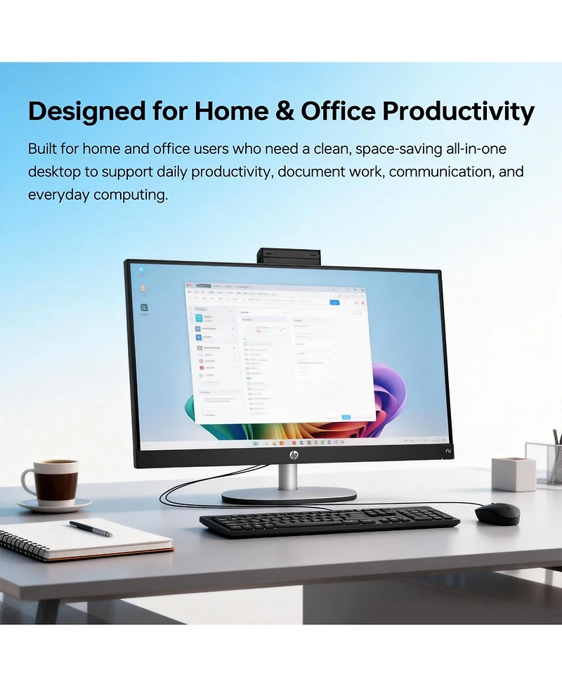 Hp Essential 27" All-in-One Intel Core Ultra 7 32GB Ram Intel Graphics 2TB Ssd Storage Windows 11 Pro 60Hz
