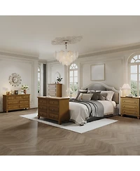 gaomon 3 Drawer Dresser, Wooden Storage Chest of Drawers with Exquisite Metal Handles