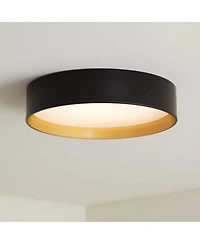 Possini Euro Design Russo 14" Wide Brass Led Ceiling Light
