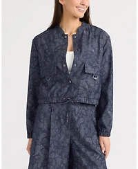 Ellen Tracy Women's Cropped Bomber