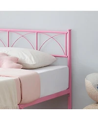 gaomon Twin Metal Bed Frame with Headboard, 12.2" H Steel Slats,No Box Spring