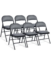 Sugift Foldable Chair Set with Padded Seats and Fabric Backrests
