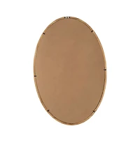 Busdays 24" x 36" Oval Wall Mirror with Wood Frame, Farmhouse Wood Mirror for Bathroom Entryway Console Lean Against Wall