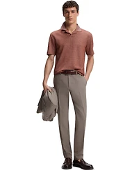 Boss By Hugo Men's Cotton, Linen Silk Johnny-Collar Polo Shirt