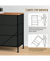 gaomon Tv Stand 70 Inch Entertainment Center with 12 Fabric Drawers, Charging Station