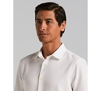 Perry Ellis Men's Slim-Fit Stretch Solid Button-Down Seersucker Shirt