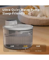 Zeus & Ruta Large Capacity Pet Water Fountain Automatic Cat Dispenser No Daily Refills Ultra Quiet Pump
