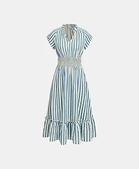 Cupshe Women's Sunset Cruise Striped Midi Beach Dress