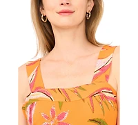 Vince Camuto Women's Smocked Back Square Neck Maxi Dress