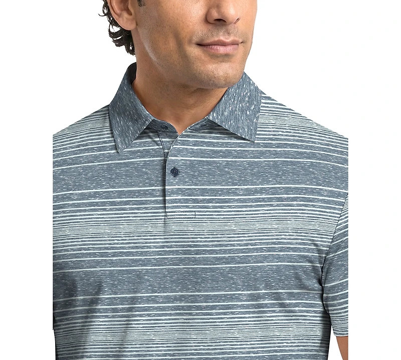 Pga Tour Men's Jaspe Stripe Golf Polo Shirt