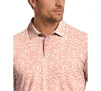 Pga Tour Men's Floral Print Golf Polo Shirt