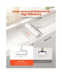 Zeus & Ruta Sticky Lint Roller 3 Pack Extra Large Pet Hair Remover 270 Sheets Strong Sticky Cat Dog Hair Roller